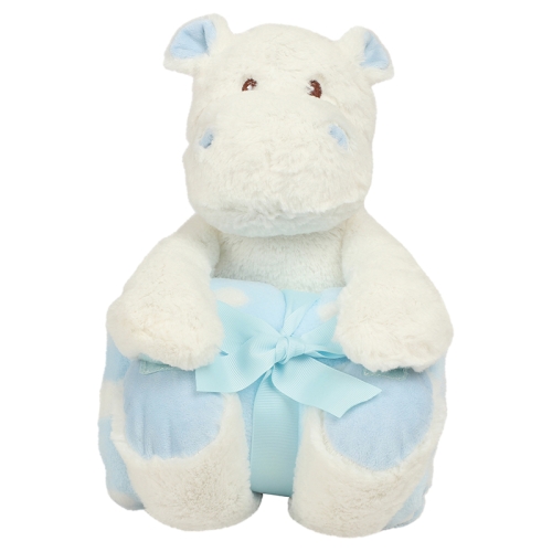 Peluche Hippopotame + couverture 